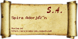 Spira Adorján névjegykártya